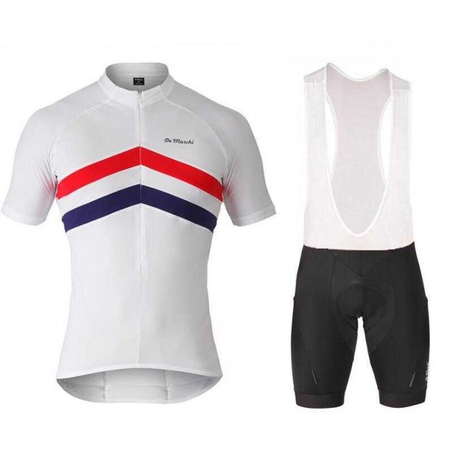 2017 De Marchi Team Fietskleding Set Fietsshirt Met Korte Mouwen+Korte Koersbroek Wit 2017 De Marchi Team Fietskleding Set Fietsshirt Met Korte Mouwen+Korte Koersbroek Wit