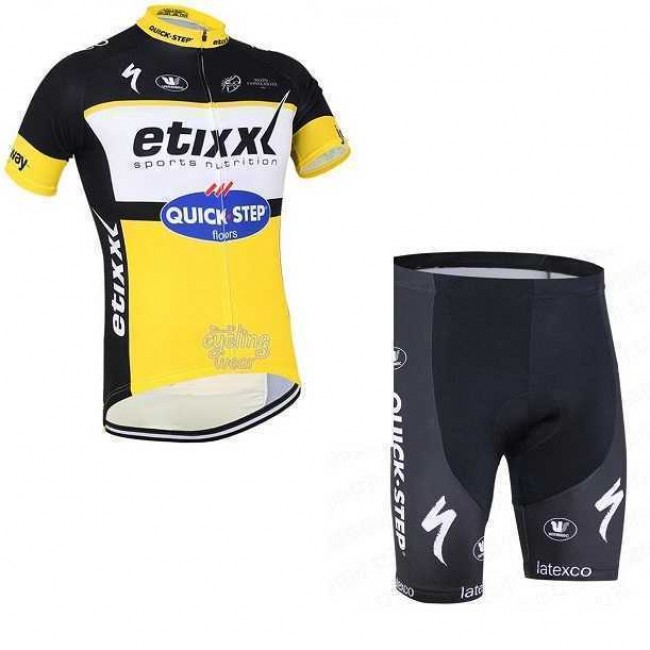 2016 Etixx-Quick Step Fietskleding Wielershirt Korte+Korte Fietsbroeken Geel Zwart 2016 Etixx-Quick Step Fietskleding Wielershirt Korte+Korte Fietsbroeken Geel Zwart