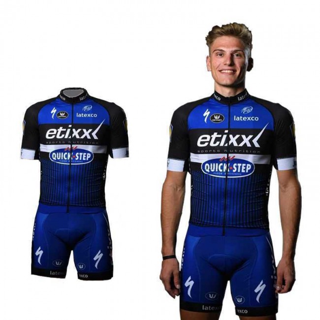 2016 Etixx-Quick Step Blauw Fietskleding Set Fietsshirt Met Korte Mouwen+Korte Koersbroek 2016 Etixx-Quick Step Blauw Fietskleding Set Fietsshirt Met Korte Mouwen+Korte Koersbroek