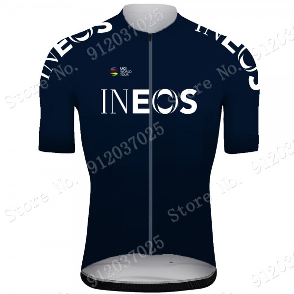 Blue New Ineos Grenadier 2021 Team Wielerkleding Fietsshirt Korte Mouw SjN4w0