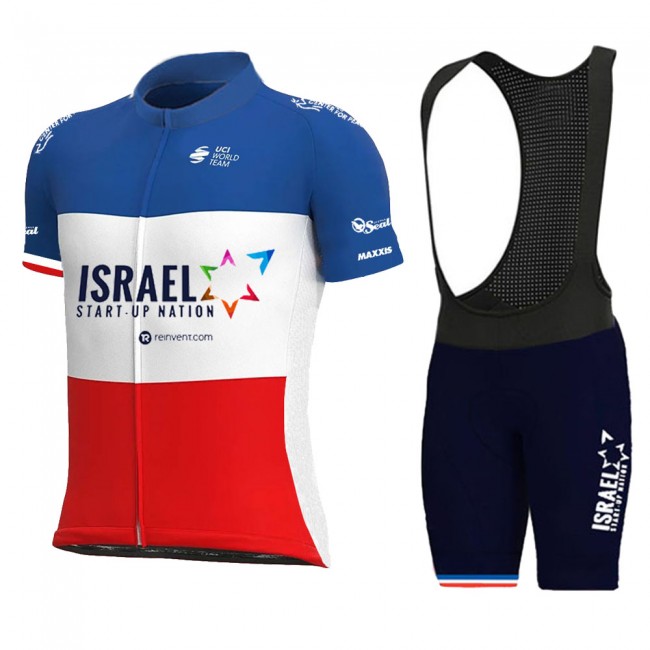 Israel Start Up Nation France Pro Team 2021 Fietskleding Set Wielershirts Korte Mouw+Korte Fietsbroeken Bib Mek0or Israel Start Up Nation France Pro Team 2021 Fietskleding Set Wielershirts Korte Mouw+Korte Fietsbroeken Bib Mek0or