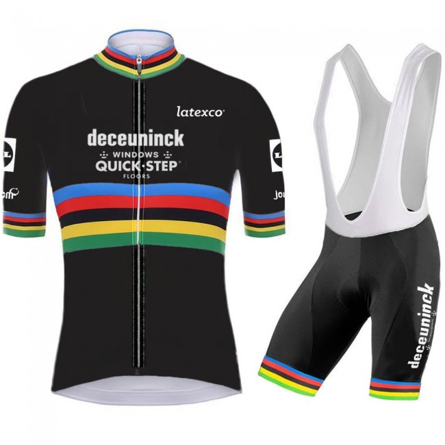 Quick Step Champion Pro 2021 Team Fietskleding Set Wielershirts Korte Mouw+Korte Fietsbroeken Bib WJTPzz Quick Step Champion Pro 2021 Team Fietskleding Set Wielershirts Korte Mouw+Korte Fietsbroeken Bib WJTPzz