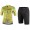 Wielerkleding Profteams 2020 Dames BIANCHI MILANO Silis Fietskleding Set Wielershirt Korte Mouwen+Fietsbroek Korte Geel Giallo