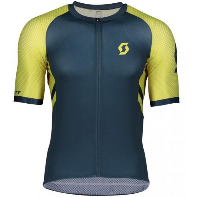 Wielerkleding Profteams 2020 SCOTT RC Premium Climber Wielershirt Met Korte Mouwen Giallo/Blauw Wielerkleding Profteams 2020 SCOTT RC Premium Climber Wielershirt Met Korte Mouwen Giallo/Blauw