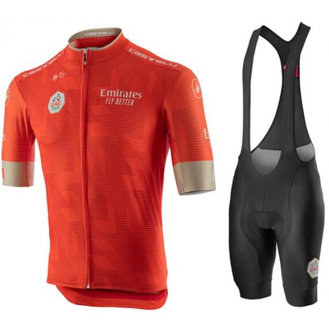 Wielerkleding Profteams 2020 UAE Tour Fietskleding Set Fietsshirt Met Korte Mouwen+Koersbroek Korte Orange Wielerkleding Profteams 2020 UAE Tour Fietskleding Set Fietsshirt Met Korte Mouwen+Koersbroek Korte Orange