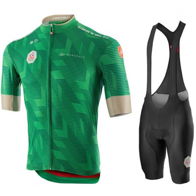 Wielerkleding Profteams 2020 UAE Tour Fietskleding Set Fietsshirt Met Korte Mouwen+Koersbroek Korte Groen Wielerkleding Profteams 2020 UAE Tour Fietskleding Set Fietsshirt Met Korte Mouwen+Koersbroek Korte Groen