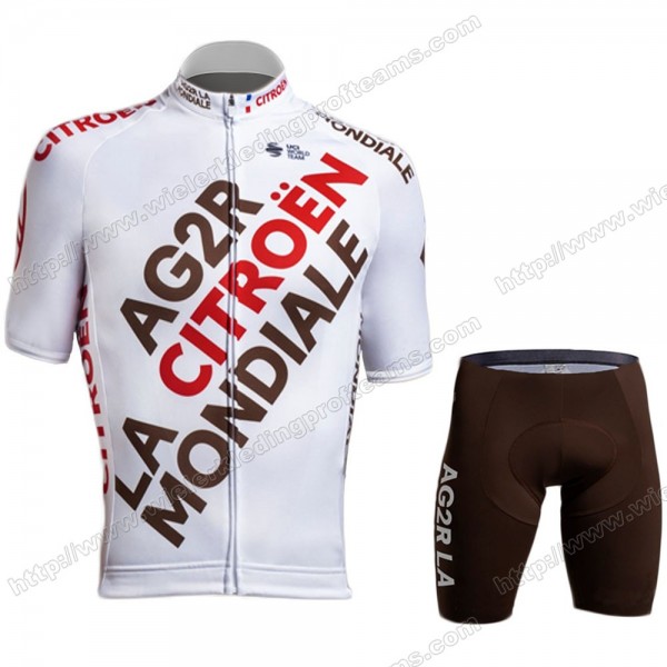 Ag2r Mondiale Citroen 2021 Team Wielerkleding Set Wielershirts Korte+Korte Fietsbroeken VTLUD