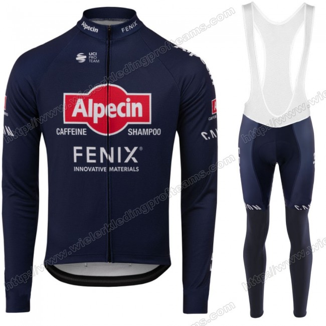 Pro Team Alpecin Fenix 2020 Fietskleding Set Wielershirts Lange Mouw+Lange Wielrenbroek Bib VUHMB Pro Team Alpecin Fenix 2020 Fietskleding Set Wielershirts Lange Mouw+Lange Wielrenbroek Bib VUHMB