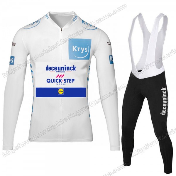 Deceuninck Quick Step 2020 Tour De France Fietskleding Set Wielershirts Lange Mouw+Lange Wielrenbroek Bib PGOOT