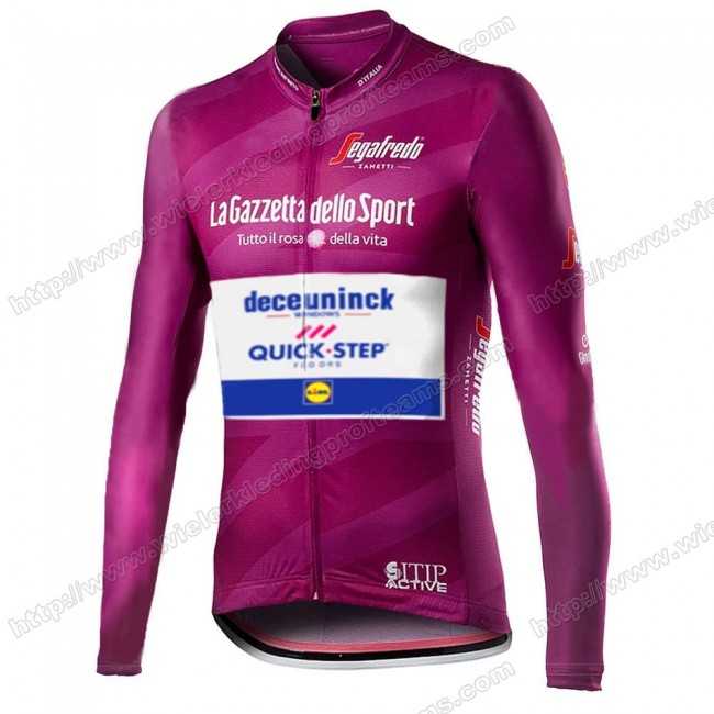 Giro D'italia Quick Step 2021 Wielershirts Lange Mouwen ZDDLA Giro D'italia Quick Step 2021 Wielershirts Lange Mouwen ZDDLA