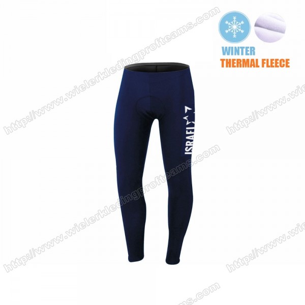 Winter Fleece Israel Start Up Nation Pro Team 2021 Lange Fietsbroeken Bib IZSYS