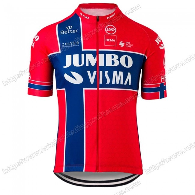 Jumbo Visma 2020 Norway Fietsshirts Korte Mouws XOJTU Jumbo Visma 2020 Norway Fietsshirts Korte Mouws XOJTU