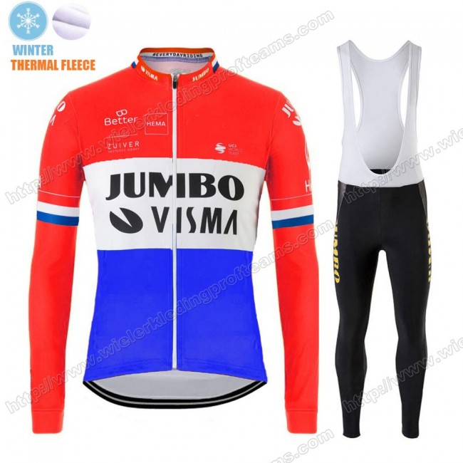 Winter Thermal Fleece Jumbo Visma 2020 Dutch Fietskleding Set Wielershirts Lange Mouw+Lange Wielrenbroek Bib WJYQA Winter Thermal Fleece Jumbo Visma 2020 Dutch Fietskleding Set Wielershirts Lange Mouw+Lange Wielrenbroek Bib WJYQA