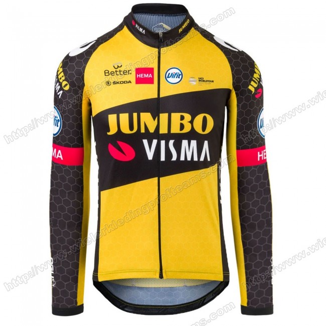 Jumbo Visma Hommes Pro Team 2021 Wielershirts Lange Mouwen GNPCK Jumbo Visma Hommes Pro Team 2021 Wielershirts Lange Mouwen GNPCK