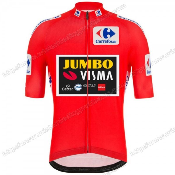 Jumvo Visma Spanish Pro 2021 Team Fietsshirts Korte Mouws PXQUT