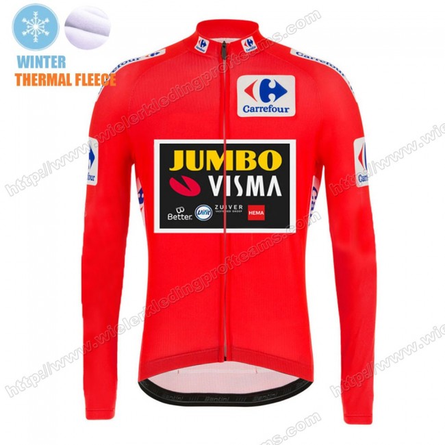 Winter Fleece Jumvo Visma Spanish Pro Team 2021 Wielershirts Lange Mouwen PJJST Winter Fleece Jumvo Visma Spanish Pro Team 2021 Wielershirts Lange Mouwen PJJST