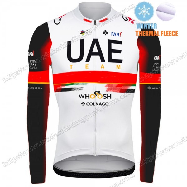 Winter Fleece UAE Emirates Pro Team 2021 Wielershirts Lange Mouwen YEMGF