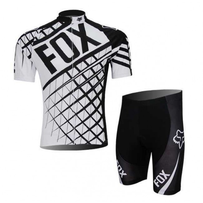 FOX 2014 Wielerkleding Set Wielershirts Korte Mouw+Fietsbroek Grijs FOX 2014 Wielerkleding Set Wielershirts Korte Mouw+Fietsbroek Grijs