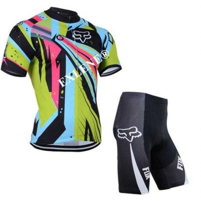 2015 Fox Fietskleding Wielershirt Korte Mouw+Fietsbroeken 2015 Fox Fietskleding Wielershirt Korte Mouw+Fietsbroeken