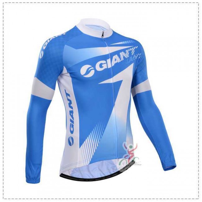 Giant 2014 Wielershirt Lange Mouw Blauw Giant 2014 Wielershirt Lange Mouw Blauw