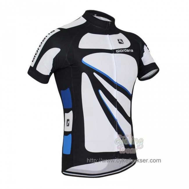 Teams Giordana Wielershirt Met Korte Mouwen Wit Zwart Teams Giordana Wielershirt Met Korte Mouwen Wit Zwart