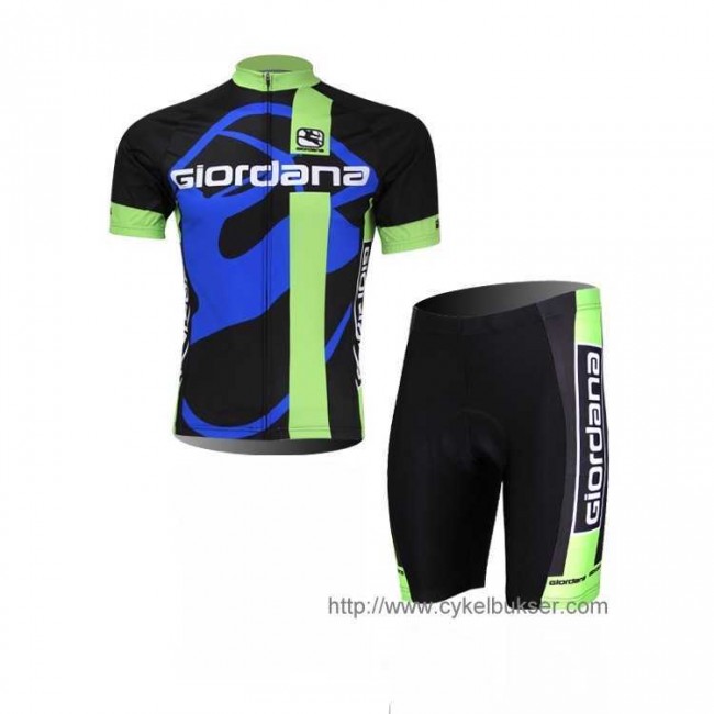 Teams Giordana Wielerkleding Set Wielershirts Korte Mouw+Fietsbroek Zwart Groen Teams Giordana Wielerkleding Set Wielershirts Korte Mouw+Fietsbroek Zwart Groen