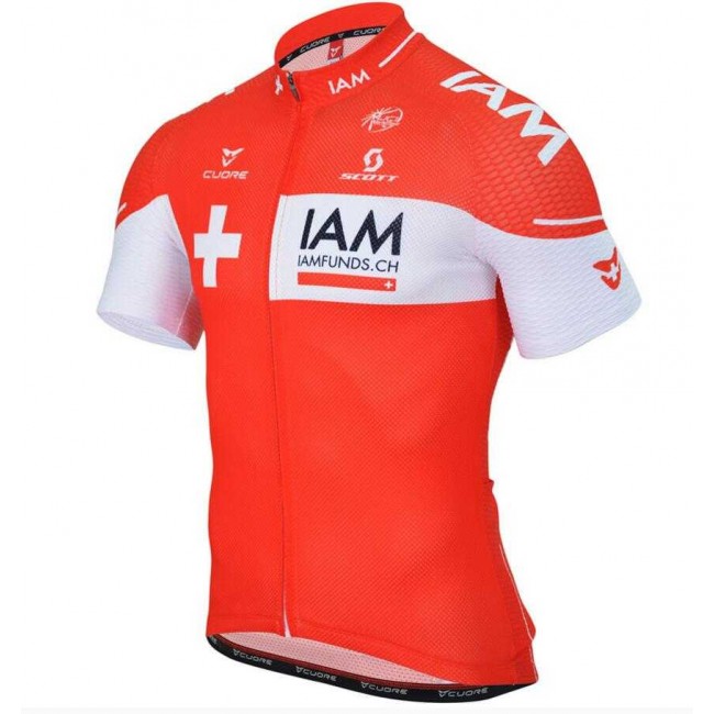 2015 IAM Wielershirt Met Korte Mouwen Rood 2015 IAM Wielershirt Met Korte Mouwen Rood