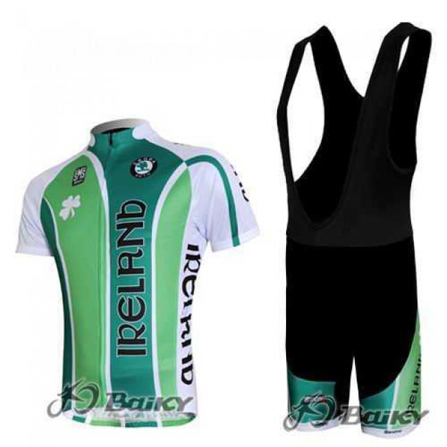 Irlanda Pro Team Fietskleding Set Fietsshirt Met Korte Mouwen+Korte Koersbroek Groen Irlanda Pro Team Fietskleding Set Fietsshirt Met Korte Mouwen+Korte Koersbroek Groen