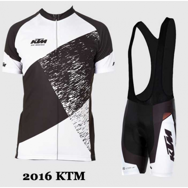 2016 KTM Fietskleding Set Fietsshirt Met Korte Mouwen+Korte Koersbroek Wit Zwart 2016 KTM Fietskleding Set Fietsshirt Met Korte Mouwen+Korte Koersbroek Wit Zwart