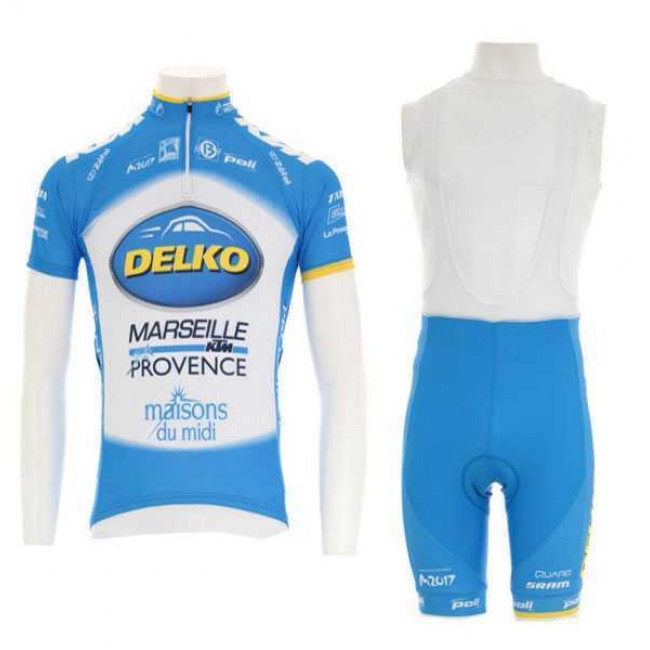2016 KTM-Delko Marseille Provence Blauw Fietskleding Set Fietsshirt Met Korte Mouwen+Korte Koersbroek 2016 KTM-Delko Marseille Provence Blauw Fietskleding Set Fietsshirt Met Korte Mouwen+Korte Koersbroek