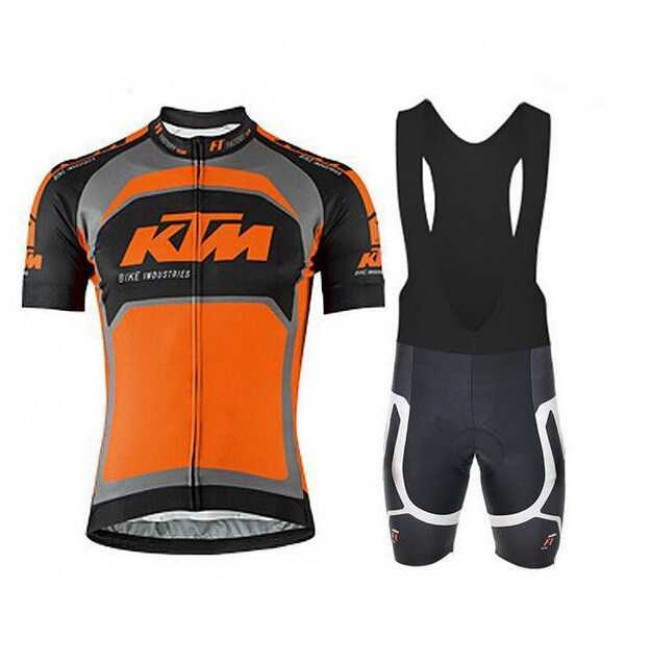 2015 KTM Pro Team Fietskleding Set Fietsshirt Met Korte Mouwen+Korte Koersbroek Zwart Grijs Orange 2015 KTM Pro Team Fietskleding Set Fietsshirt Met Korte Mouwen+Korte Koersbroek Zwart Grijs Orange