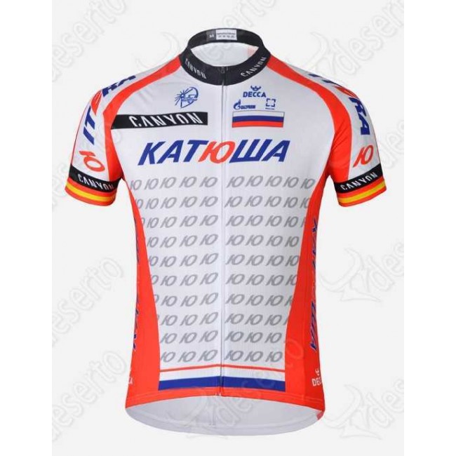 Katusha Teams Wielershirt Met Korte Mouwen Katusha Teams Wielershirt Met Korte Mouwen