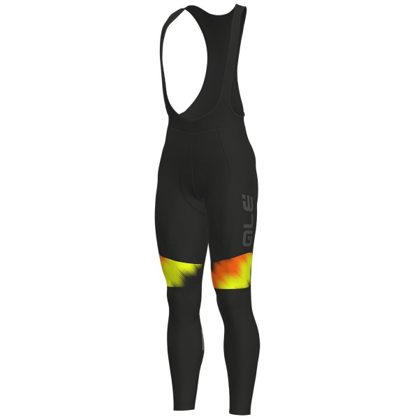 Ale Solid Pulse-Oranje Geel Lange Fietsbroeken Bib