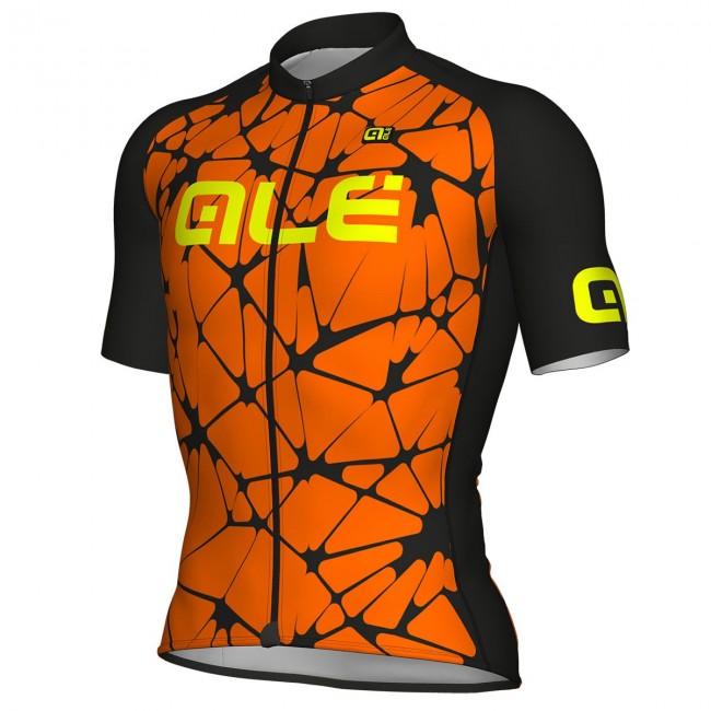 Ale Solid Cracle-Oranje Wielershirt Korte Mouw Ale Solid Cracle-Oranje Wielershirt Korte Mouw