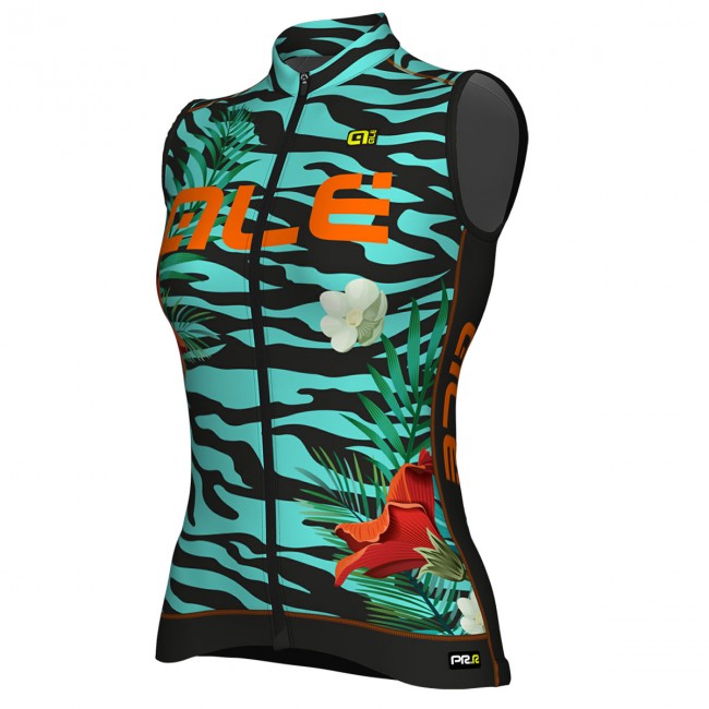 Wielershirt Mouwloze Dames Ale Graphics PRR Flowers-Blauw Wielershirt Mouwloze Dames Ale Graphics PRR Flowers-Blauw