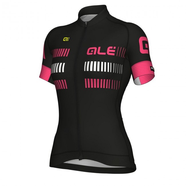 Dames Ale Graphics PRR Strada-Zwart Roze Wielershirt Korte Mouw Dames Ale Graphics PRR Strada-Zwart Roze Wielershirt Korte Mouw