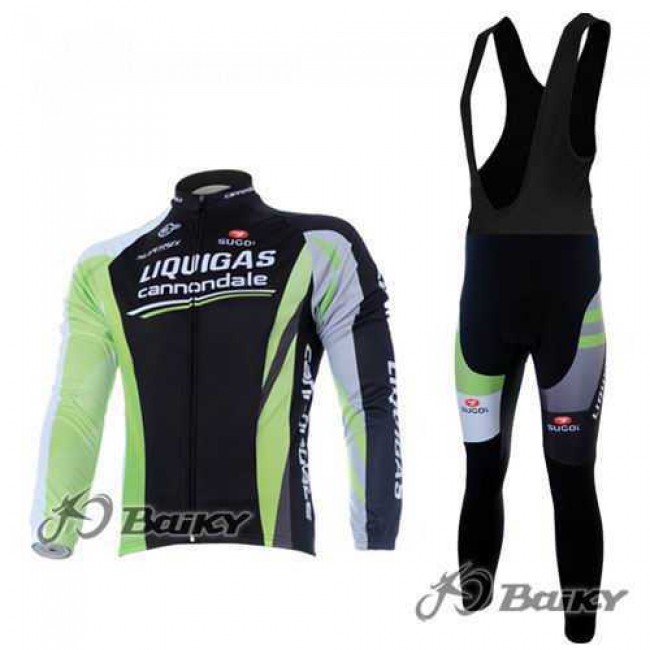 Liquigas Cannondale Pro Team Wielerkleding Set Wielershirts Lange Mouw+Lange Fietsbroeken Bib Zwart Groen Liquigas Cannondale Pro Team Wielerkleding Set Wielershirts Lange Mouw+Lange Fietsbroeken Bib Zwart Groen