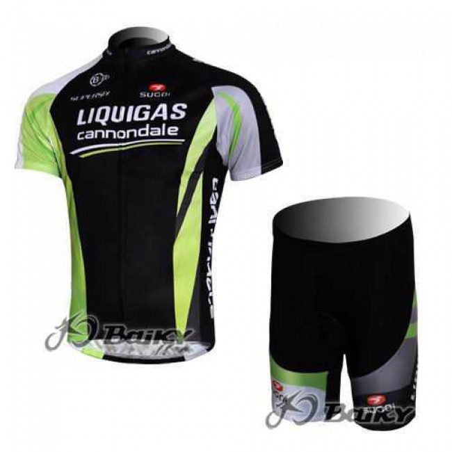 Liquigas Cannondale Pro Team Wielerkleding Set Wielershirts Korte+Korte Fietsbroeken Zwart Groen Liquigas Cannondale Pro Team Wielerkleding Set Wielershirts Korte+Korte Fietsbroeken Zwart Groen