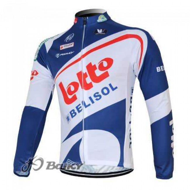 Lotto Belison Pro Team Wielershirts Lange Mouwen Wit Blauw Lotto Belison Pro Team Wielershirts Lange Mouwen Wit Blauw