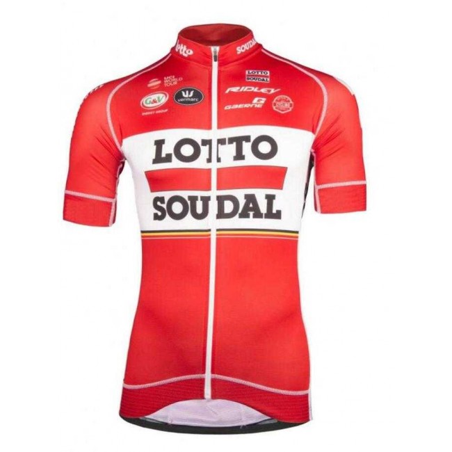 2017 Lotto Wielershirt Met Korte Mouwen Rood 2017 Lotto Wielershirt Met Korte Mouwen Rood