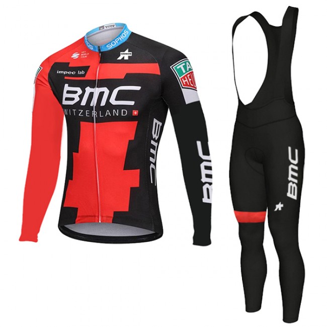 BMC Racing Team 2018 Fietskleding Set Wielershirt Lange Mouw+Lange Fietsbroeken Bib BMC Racing Team 2018 Fietskleding Set Wielershirt Lange Mouw+Lange Fietsbroeken Bib