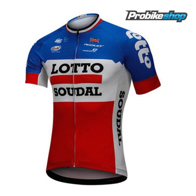 2018 Lotto Soudal Blauw Wit Rood Wielershirt Lange Mouw 2018 Lotto Soudal Blauw Wit Rood Wielershirt Lange Mouw