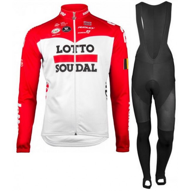 Lotto Soudal 2018 Fietskleding Set Wielershirt Lange Mouw+Lange Fietsbroeken Bib Lotto Soudal 2018 Fietskleding Set Wielershirt Lange Mouw+Lange Fietsbroeken Bib
