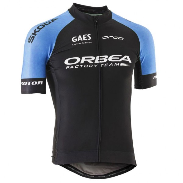 2018 Orbea Factroy Team Blauw Wielershirt Korte Mouw