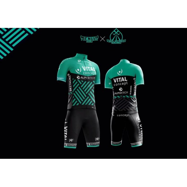 Vital Concept 2018 Fietskleding Set Fietsshirt Korte Mouwen+Koersbroek Kort Bib Vital Concept 2018 Fietskleding Set Fietsshirt Korte Mouwen+Koersbroek Kort Bib