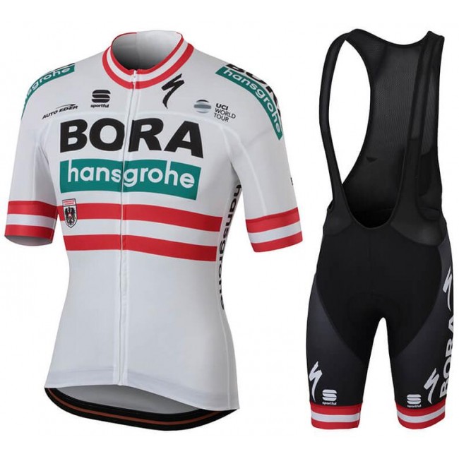BORA-Hansgrohe Austrian Champion 2018 Fietskleding Set Wielershirt Korte Mouw+Korte Fietsbroeken Bib BORA-Hansgrohe Austrian Champion 2018 Fietskleding Set Wielershirt Korte Mouw+Korte Fietsbroeken Bib