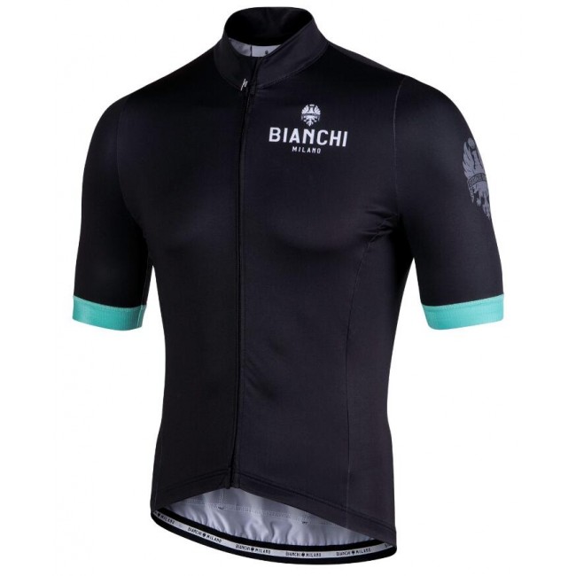 Bianchi Milano Laces Zwart Wielershirt Korte Mouw Bianchi Milano Laces Zwart Wielershirt Korte Mouw