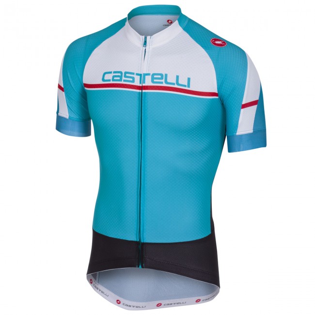 Castelli Distanza Blauw Wielershirt Korte Mouw Castelli Distanza Blauw Wielershirt Korte Mouw
