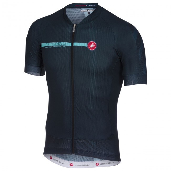 Castelli Aero Race 5.1 Blauw Wielershirt Korte Mouw Castelli Aero Race 5.1 Blauw Wielershirt Korte Mouw