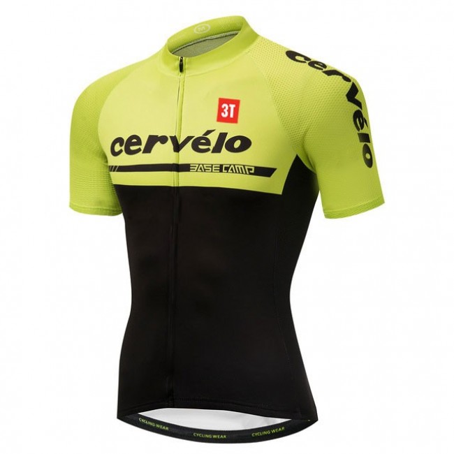 2018 Cervelo 3T Geel Wielershirt Korte Mouw 2018 Cervelo 3T Geel Wielershirt Korte Mouw
